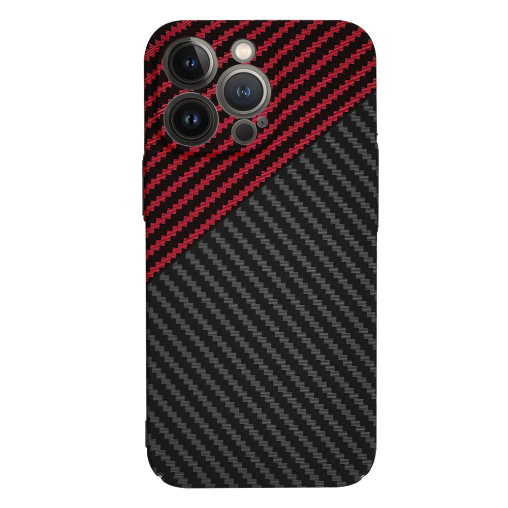 Kuori Apple iPhone 13 Pro:lle, Techsuit, Carbonite FiberShell, Musta Punainen