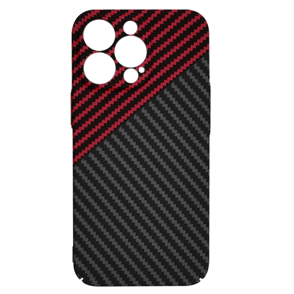 Kuori Apple iPhone 13 Pro:lle, Techsuit, Carbonite FiberShell, Musta Punainen