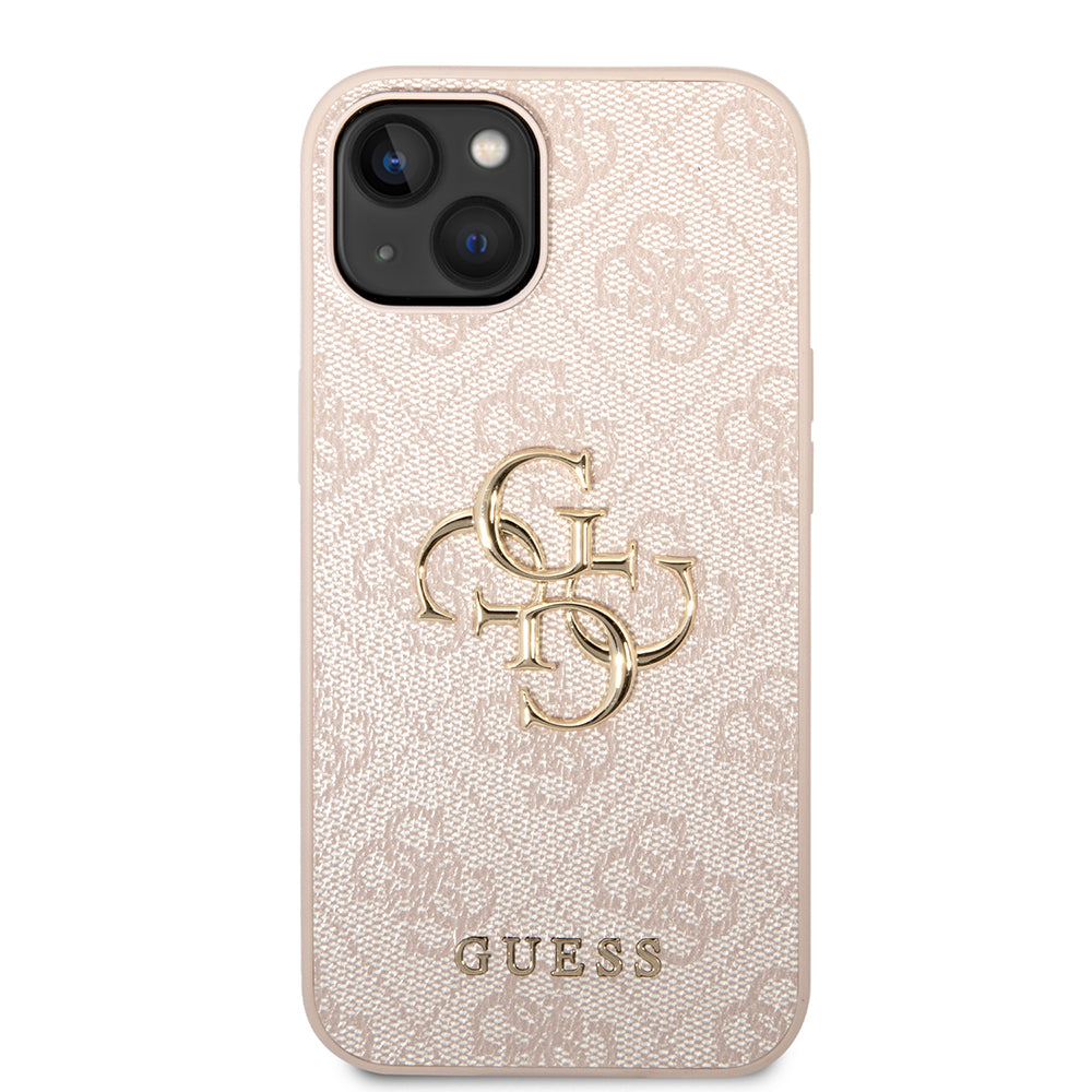 Kotelo Apple iPhone 14:lle, Guess, 4G Metal Logo, Pinkki