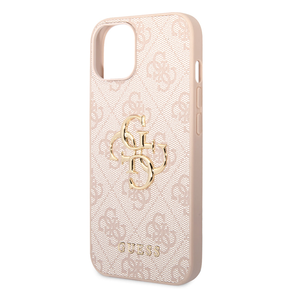 Kotelo Apple iPhone 14:lle, Guess, 4G Metal Logo, Pinkki