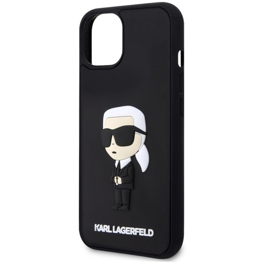 Suojakotelo Apple iPhone 14 Plus, Karl Lagerfeld, 3D Rubber Ikonik Karl, Musta