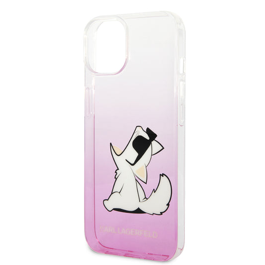 Kotelo Apple iPhone 14 Plus -puhelimelle, Karl Lagerfeld, Choupette Fun, Pinkki