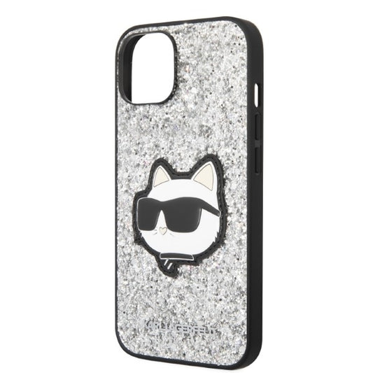 Kotelo Apple iPhone 14 Plus -puhelimelle, Karl Lagerfeld, Glitter Choupette Patch, Hopea
