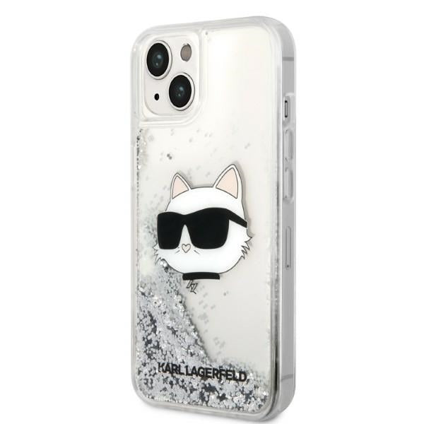 Kotelo Apple iPhone 14 Plus -puhelimelle, Karl Lagerfeld, Glitter Choupette's Head, Hopea