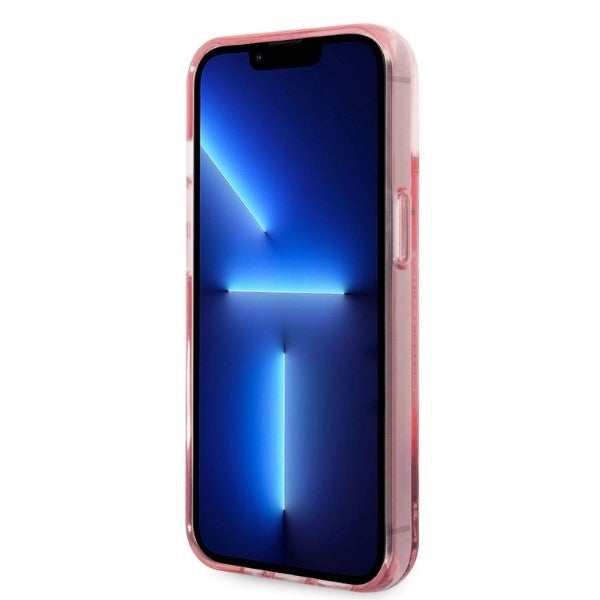 Kotelo Apple iPhone 14 Plus:lle, Karl Lagerfeld, Glitter Karl's Head, Pinkki