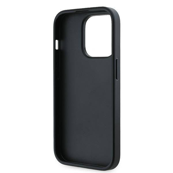 Kotelo Apple iPhone 14 Prolle, Karl Lagerfeld, Diagonal Quilted Script, Musta