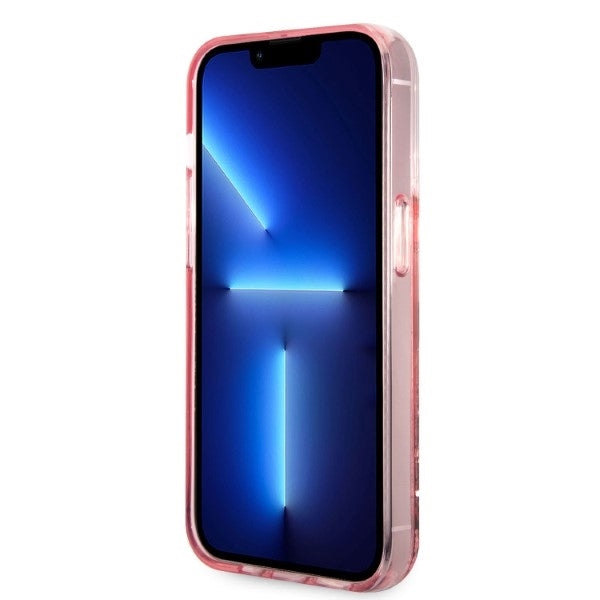 Kotelo Apple iPhone 14 Prolle, Karl Lagerfeld, Glitter Karl's Head, Pinkki