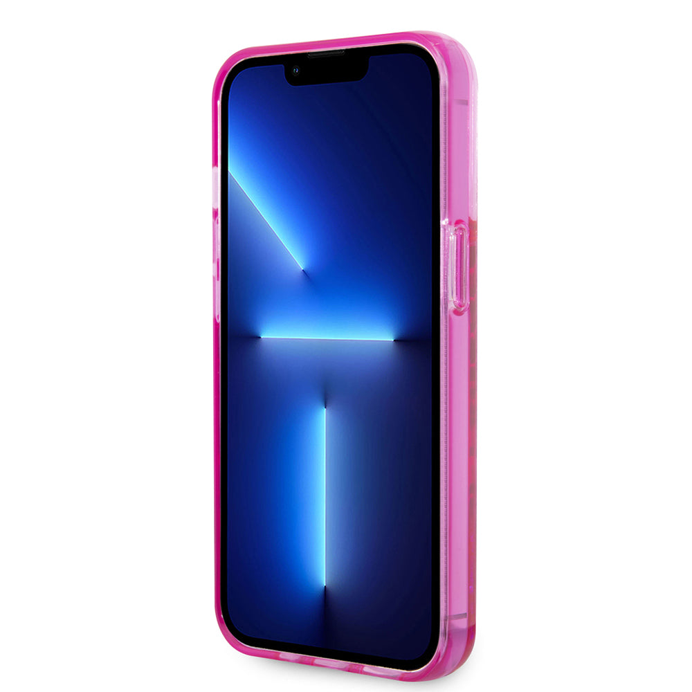 Kotelo Apple iPhone 14 Prolle, Karl Lagerfeld, Liquid Glitter KL Logo, Pinkki