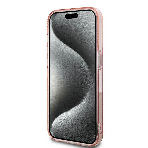 Kotelo Apple iPhone 14 Pro Max:lle, Karl Lagerfeld, IML Luxury Monogram Choupette's Head, Pinkki