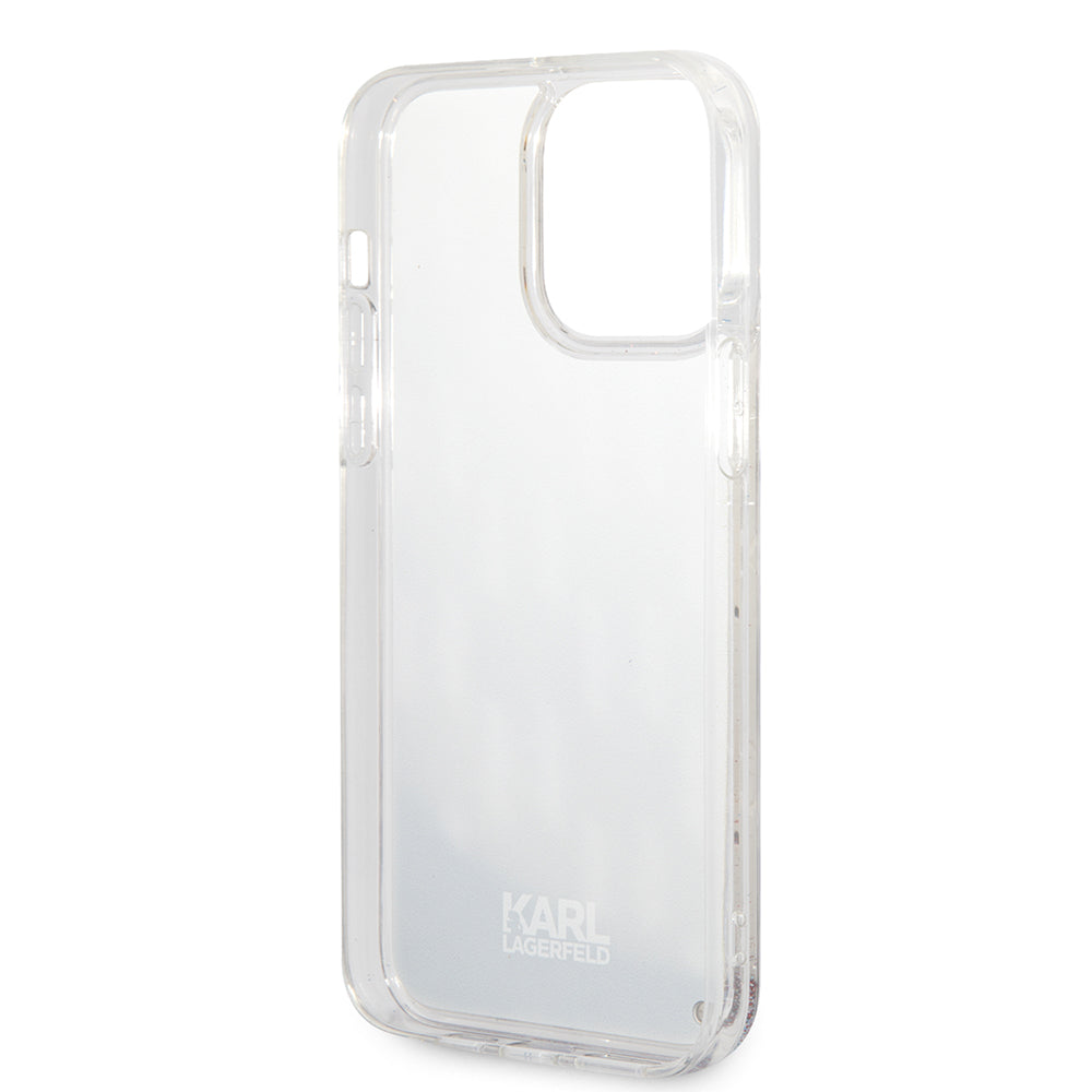 Kotelo Apple iPhone 14 Pro Max:lle, Karl Lagerfeld, Liquid Glitter Monogram, Hopea