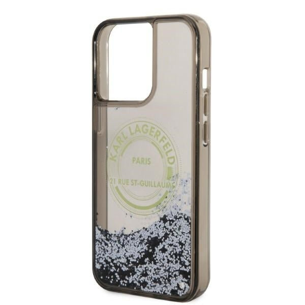 Kotelo Apple iPhone 14 Pro Max:lle, Karl Lagerfeld, Liquid Glitter RSG, Musta