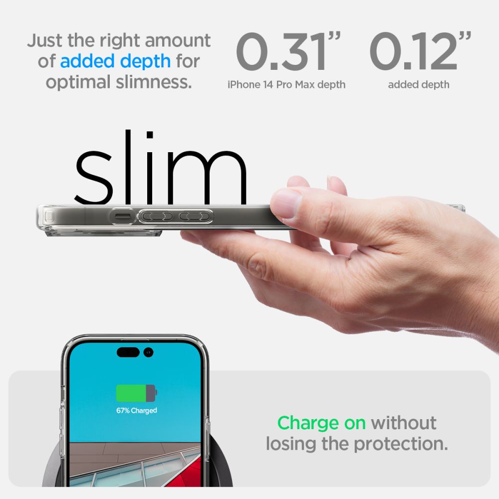 Kotelo Apple iPhone 14 Pro Max:lle, Spigen, Ultra Hybrid, Läpinäkyvä ACS04816