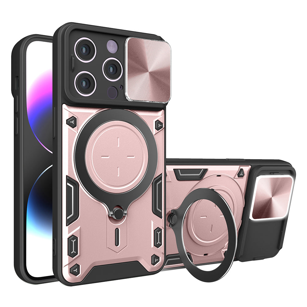 Kuori Apple iPhone 14 Pro:lle, Techsuit, CamGuard Pro, vaaleanpunakultainen