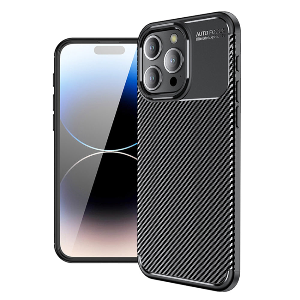 Suojakotelo Apple iPhone 14 Prolle, Techsuit, CarbonFiber, Musta