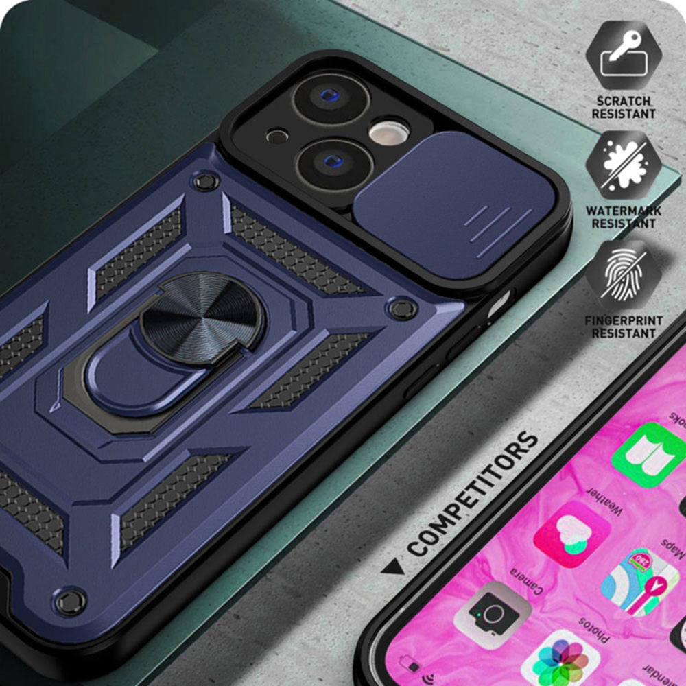 Kotelo Apple iPhone 14:lle, Techsuit, CamShield, Sininen