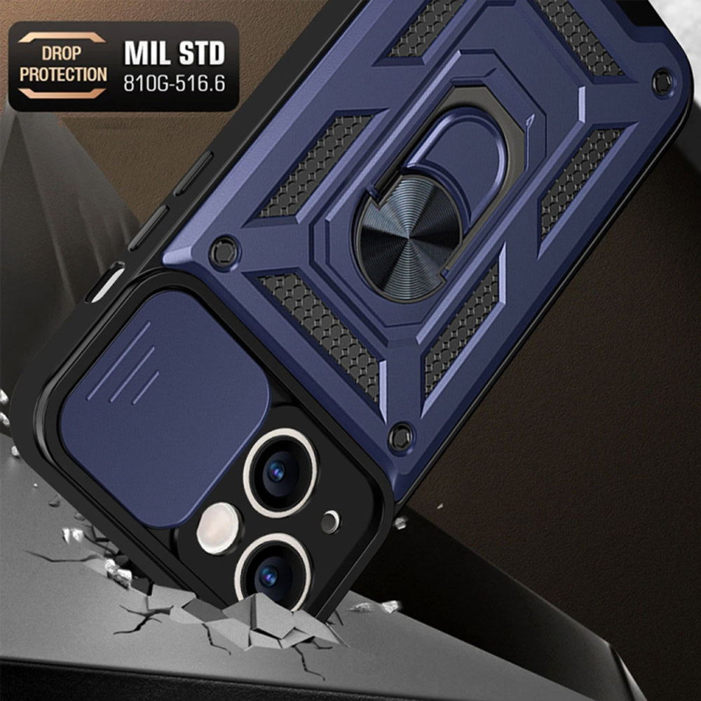 Kotelo Apple iPhone 14:lle, Techsuit, CamShield, Sininen