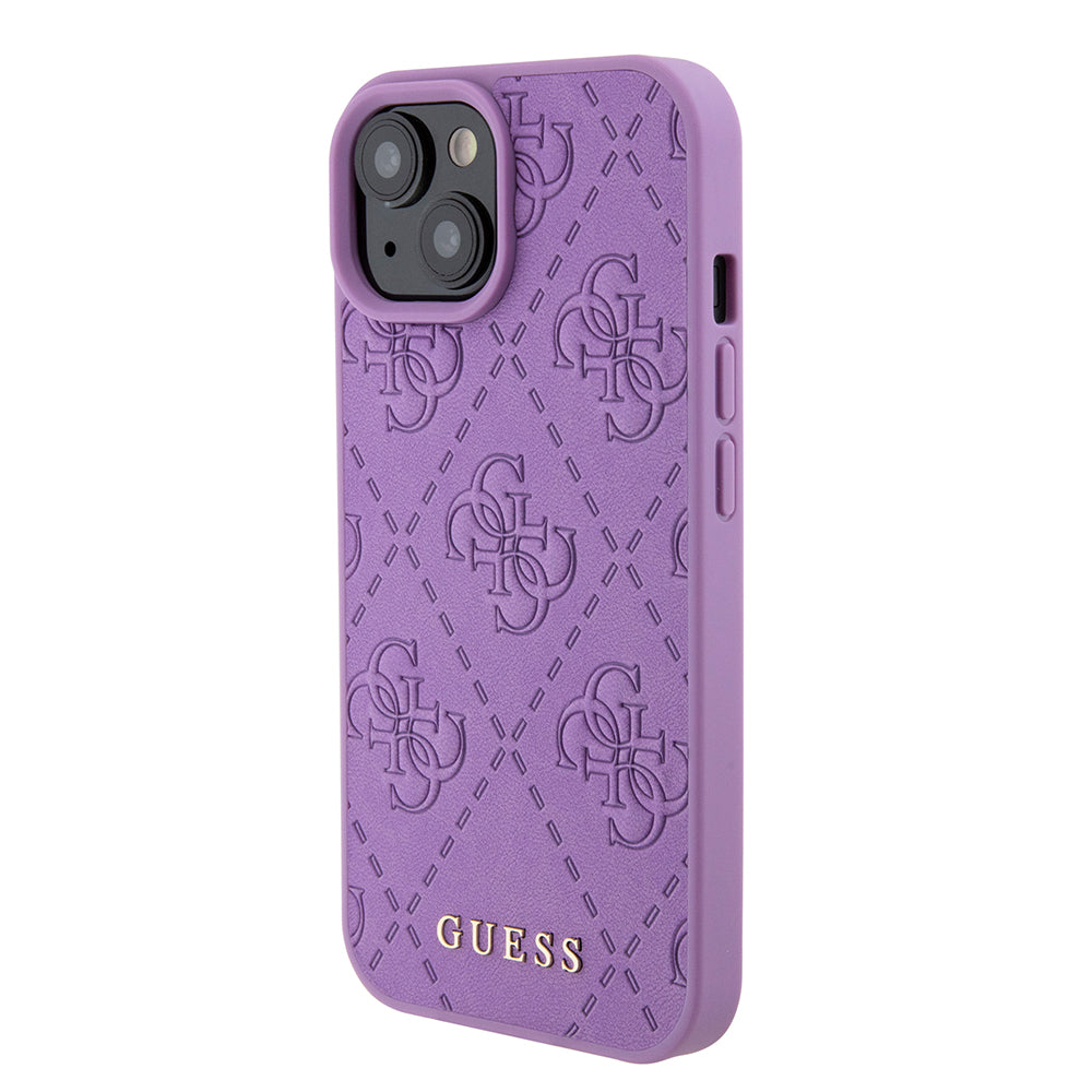 Suojakotelo Apple iPhone 15:lle, Guess, 4G Stamped, Vaaleanvioletti