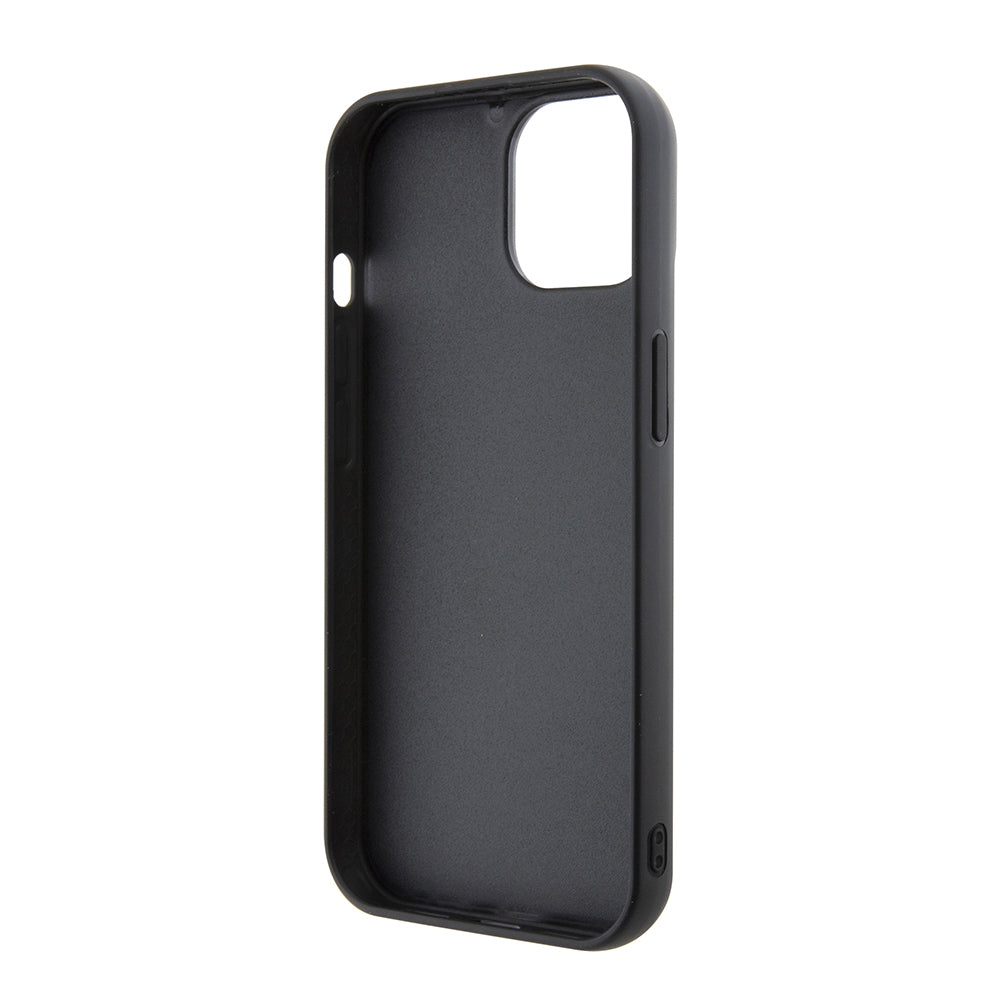 Kotelo Apple iPhone 15:lle, Karl Lagerfeld, 3D Rubber Multi Logo, Musta
