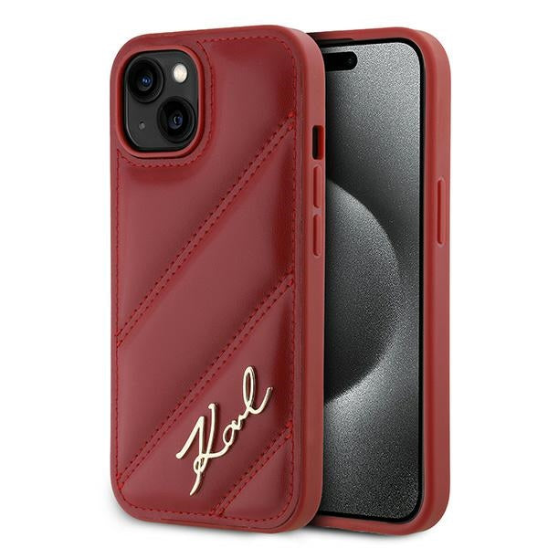Kotelo Apple iPhone 15:lle, Karl Lagerfeld, Diagonal Quilted Script, Rosie