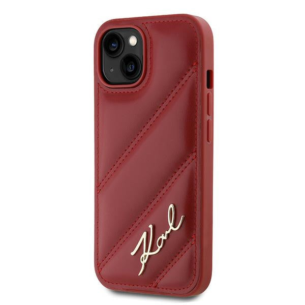 Kotelo Apple iPhone 15:lle, Karl Lagerfeld, Diagonal Quilted Script, Rosie