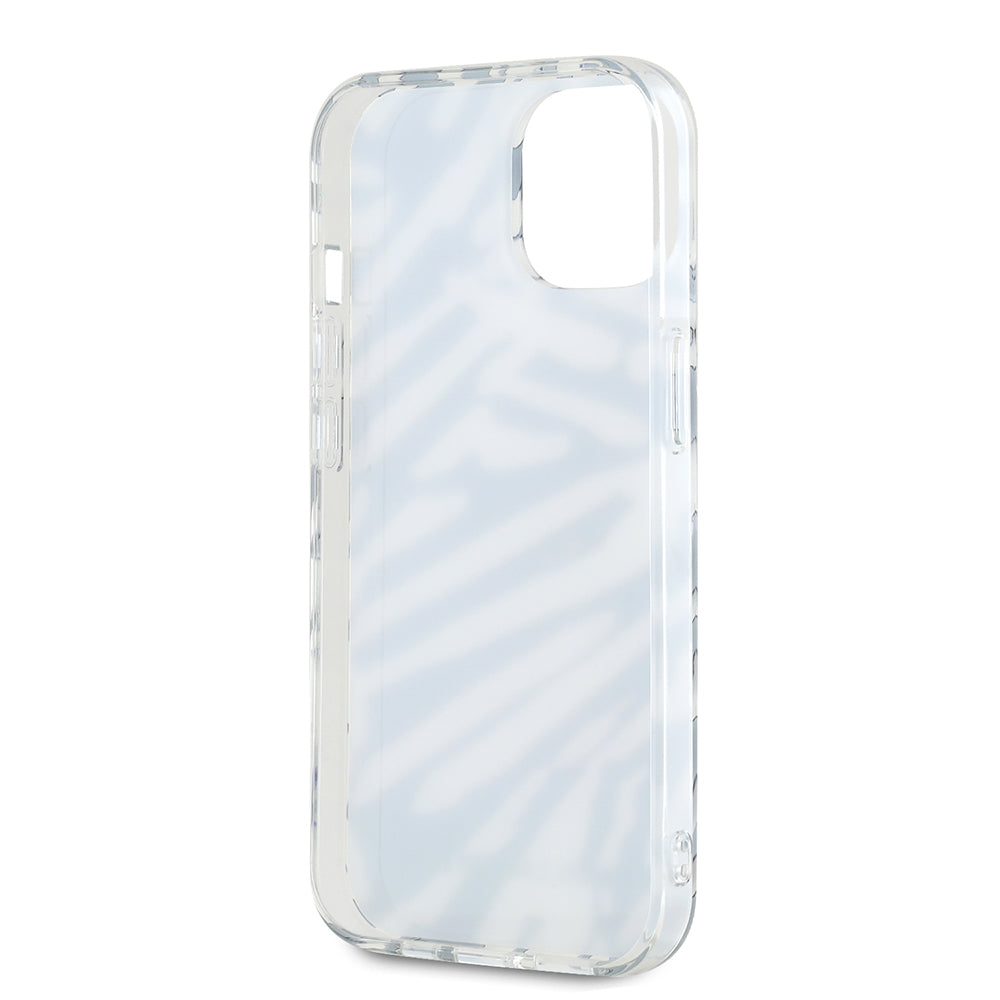 Kotelo Apple iPhone 15:lle, Karl Lagerfeld, IML Luxury Zebra Pattern with Strap, Musta