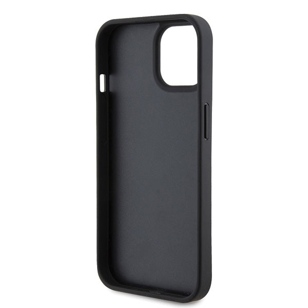 Suojakotelo Apple iPhone 15:lle, Karl Lagerfeld, Monogram Hot Stamp Metal Logo, Musta