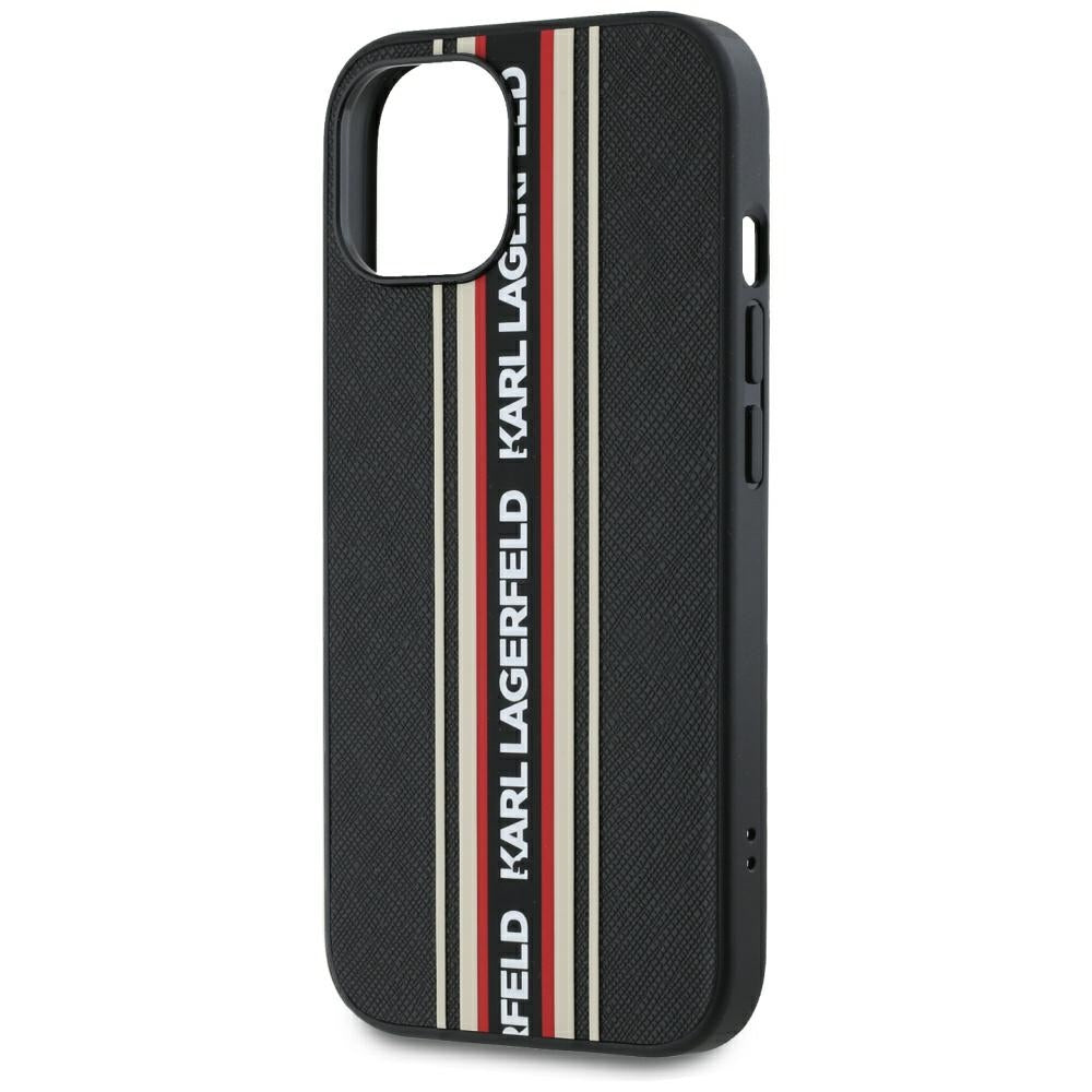 Suojakotelo Apple iPhone 15:lle, Karl Lagerfeld, Saffiano Athleisure Stripes with Strap, Rosie