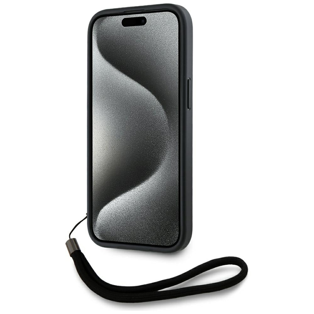 Suojakotelo Apple iPhone 15:lle, Karl Lagerfeld, Saffiano Athleisure Stripes with Strap, Rosie