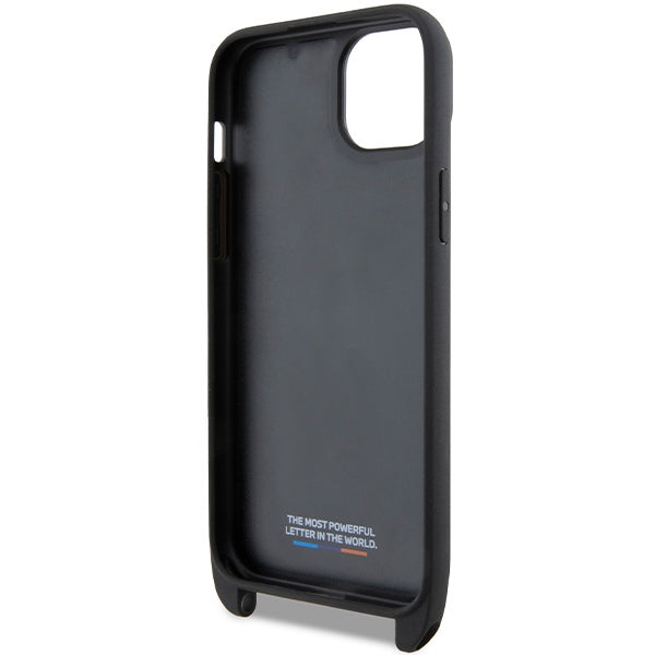 Kuori Apple iPhone 15 Plus:lle, BMW, M Edition Carbon Stripe & Strap, Musta