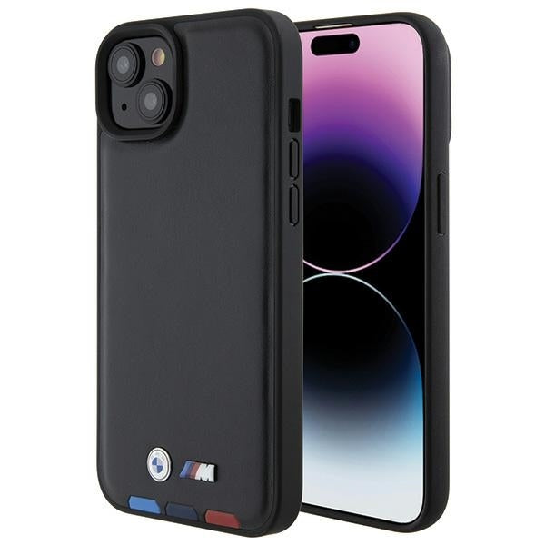 Kotelo Apple iPhone 15 Plus, BMW, Stamp Tricolor, Musta