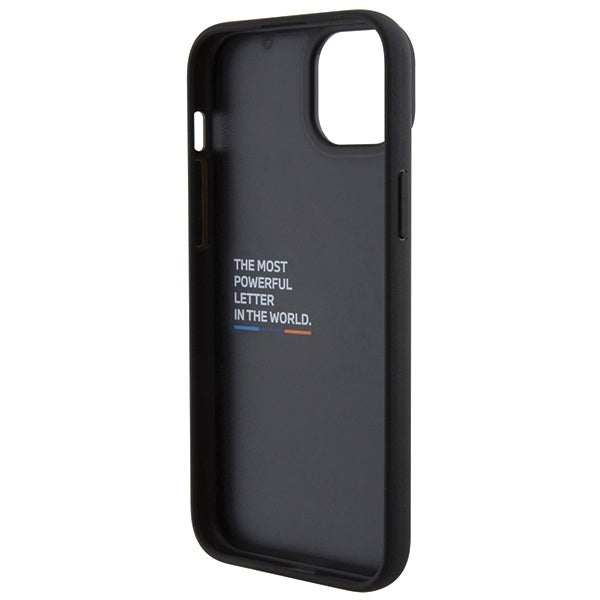 Kotelo Apple iPhone 15 Plus, BMW, Stamp Tricolor, Musta