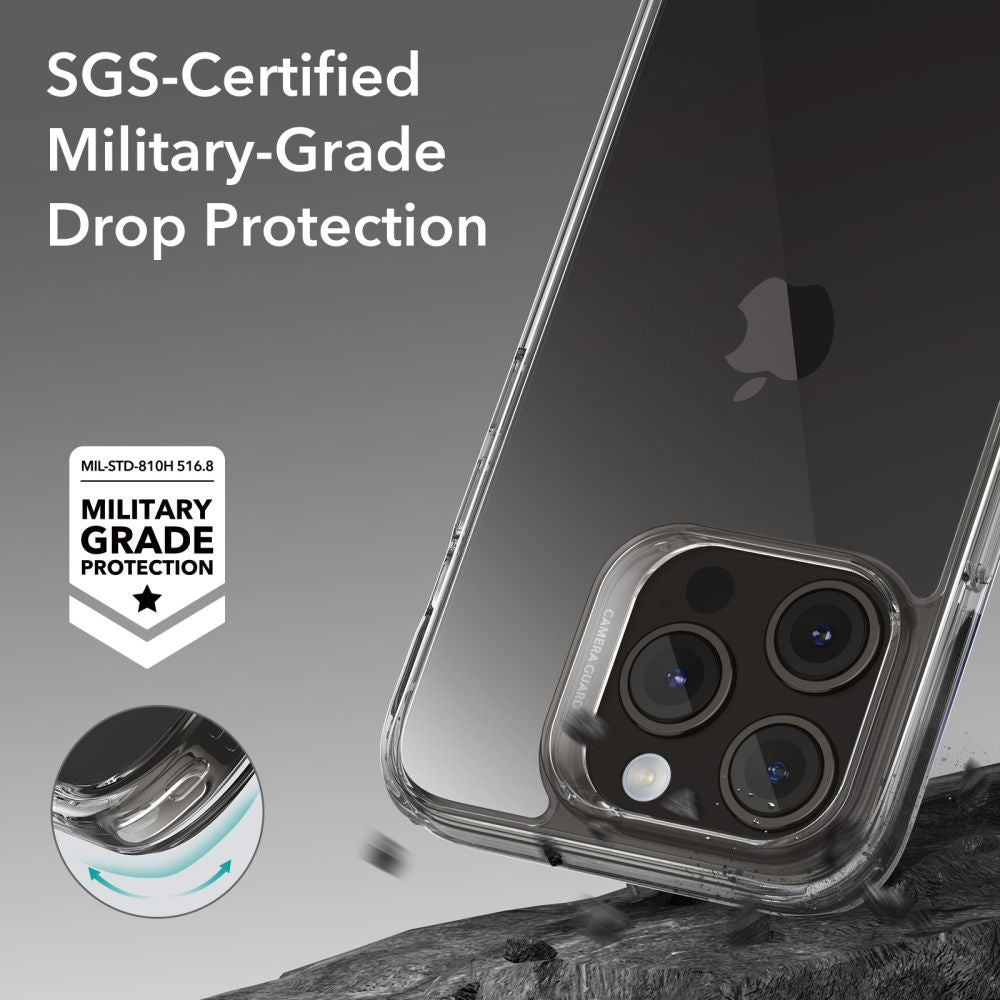 Kotelo Apple iPhone 15 Prolle, ESR, Ice Shield, Läpinäkyvä