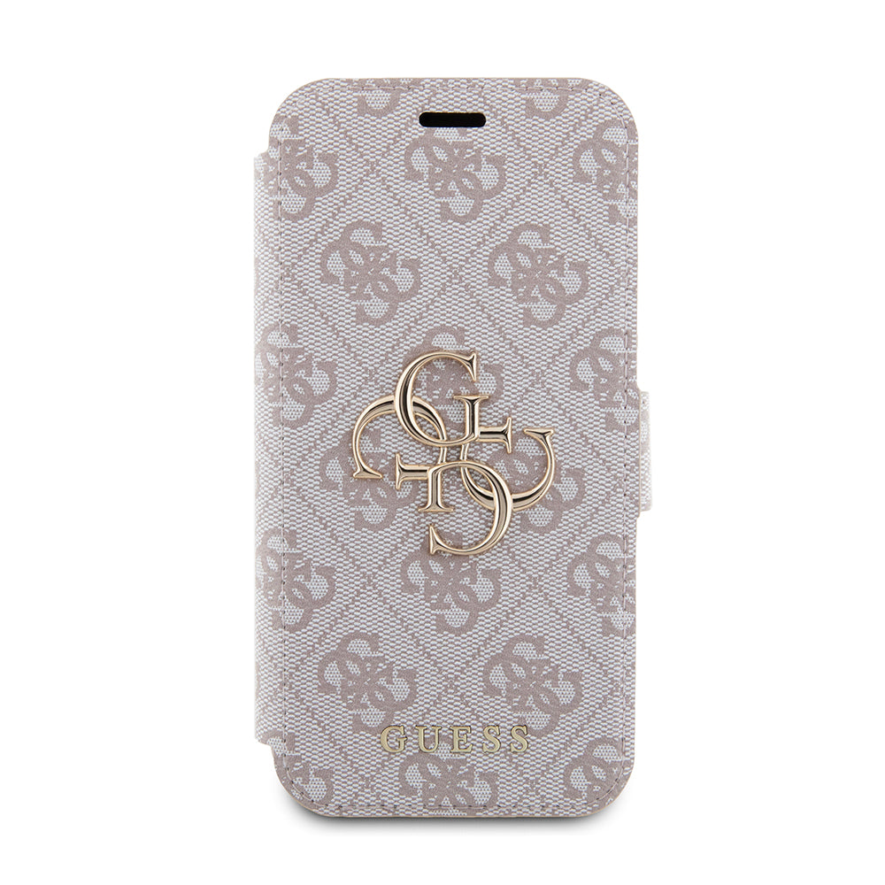 Suojakotelo Apple iPhone 15 Prolle, Guess, 4G Book, Pinkki