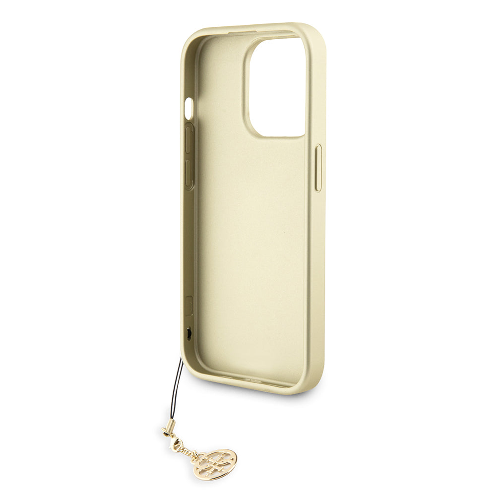 Suojakotelo Apple iPhone 15 Prolle, Guess, 4G Charm, Harmaa