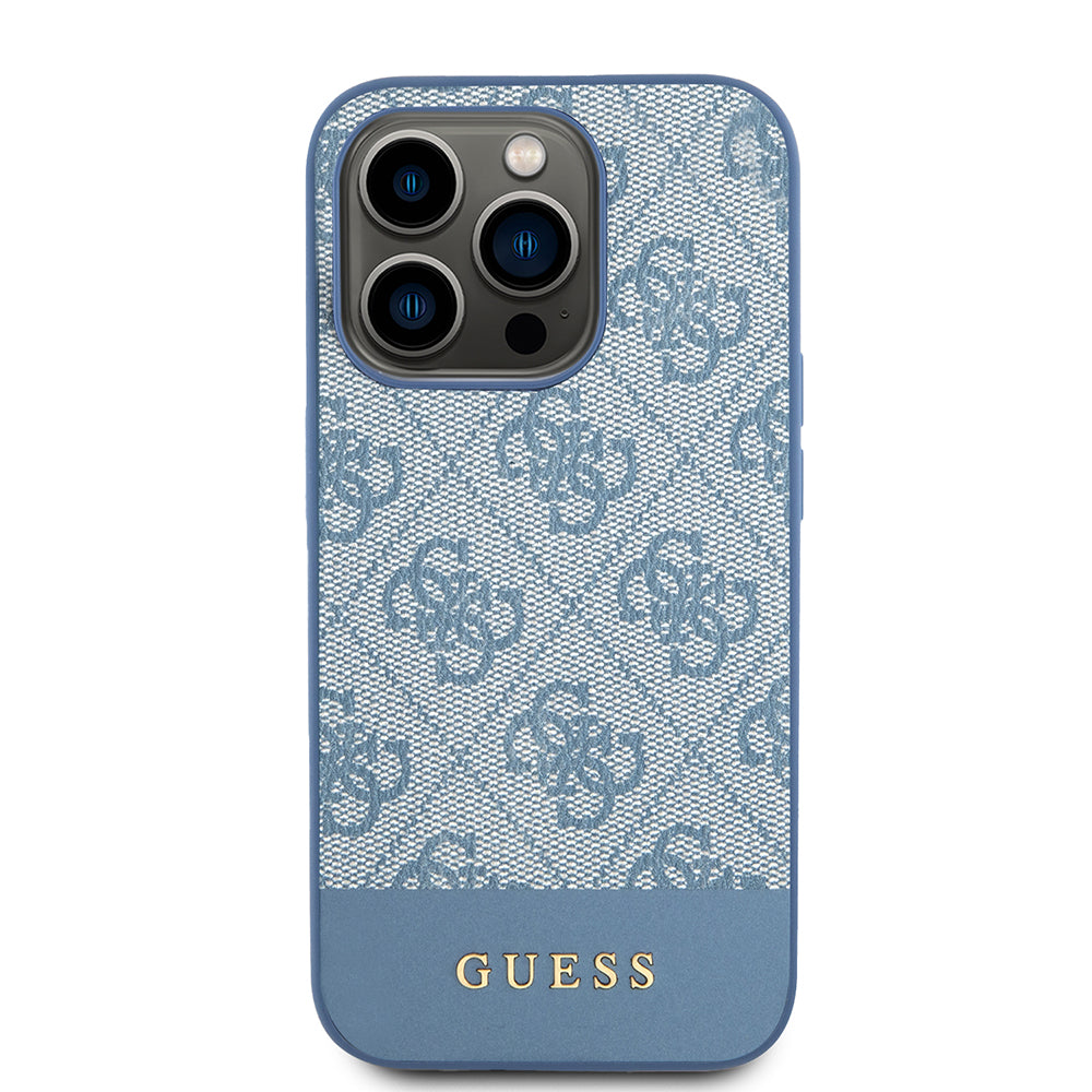Suojakotelo Apple iPhone 15 Prolle, Guess, 4G Stripe, Sininen