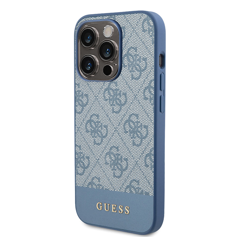 Suojakotelo Apple iPhone 15 Prolle, Guess, 4G Stripe, Sininen