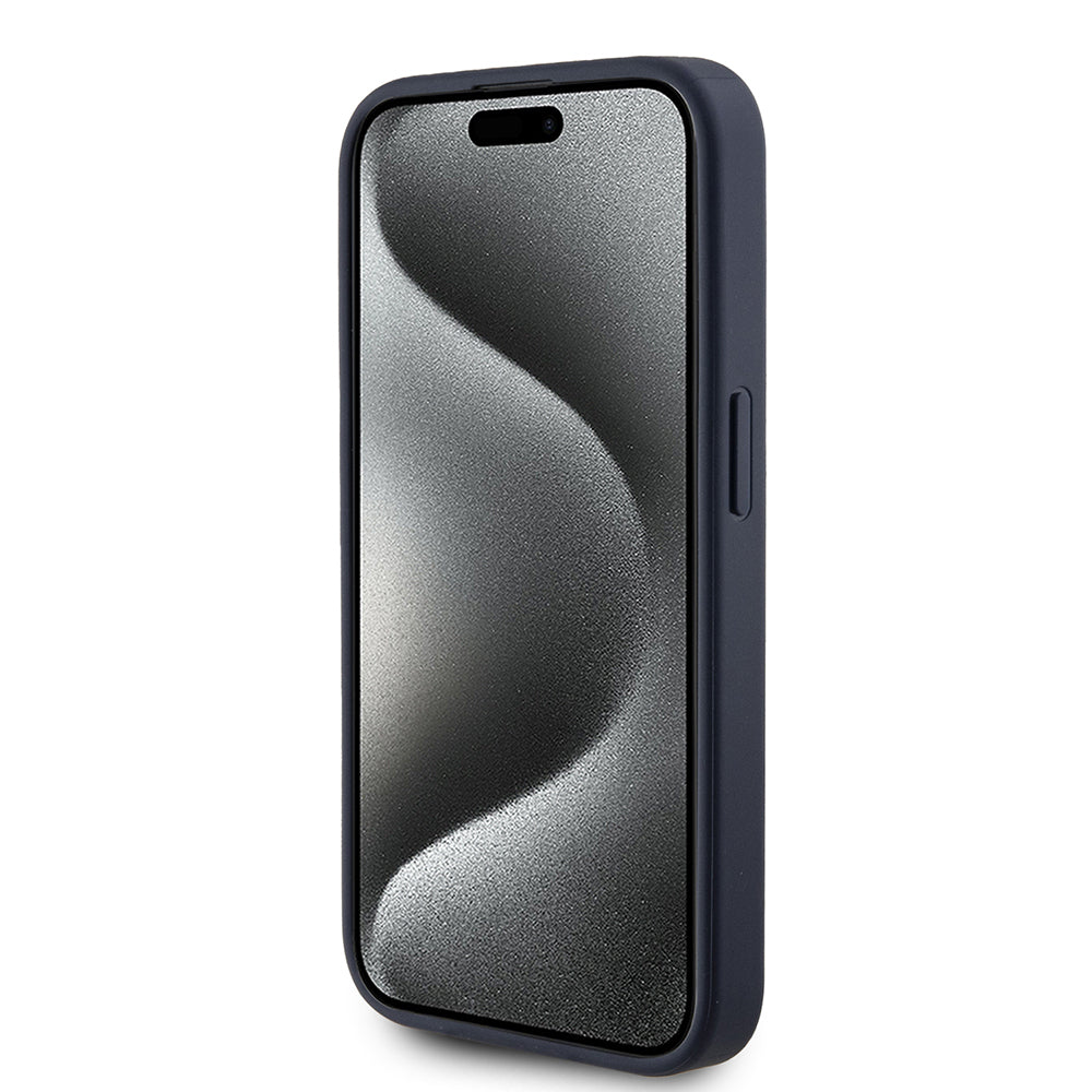 Suojakotelo Apple iPhone 15 Prolle, Guess, 4G Triangle Logo, Sininen