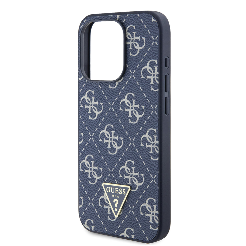 Suojakotelo Apple iPhone 15 Prolle, Guess, 4G Triangle Logo, Sininen