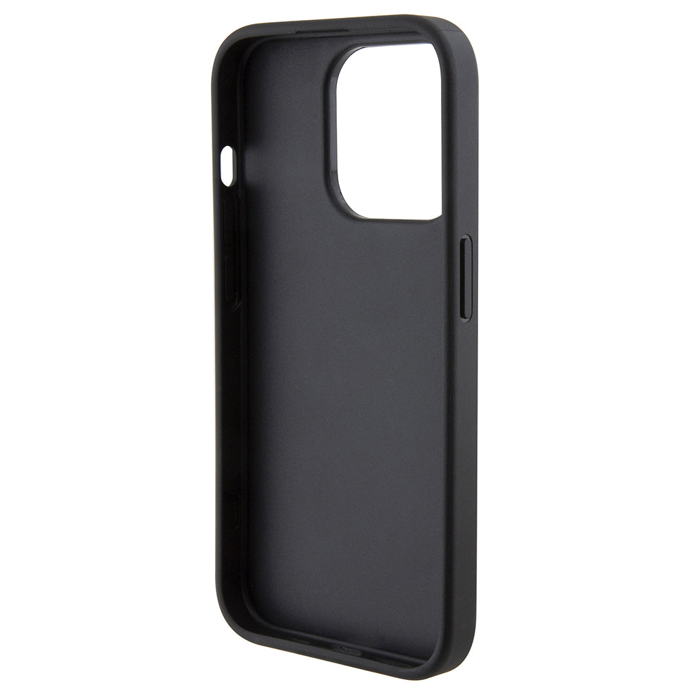Kotelo Apple iPhone 15 Prolle, Karl Lagerfeld, Diagonal Quilted K -kuviolla, Musta