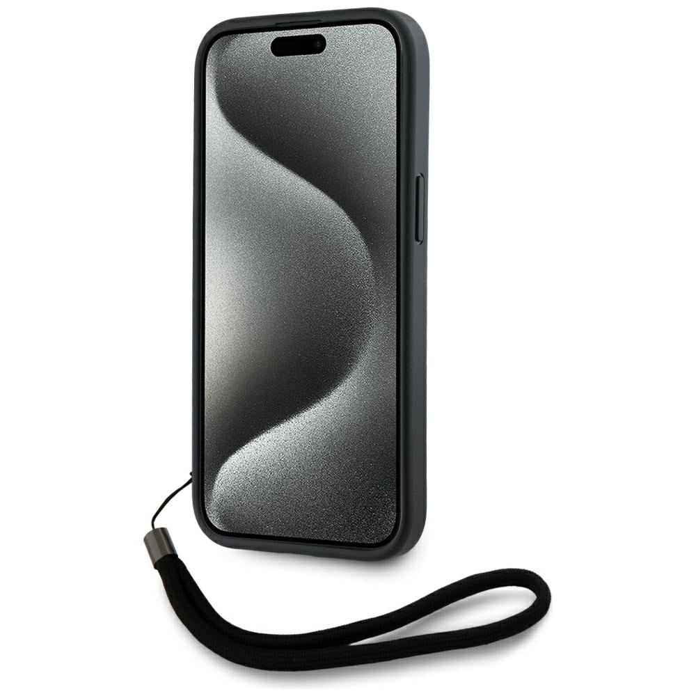 Suojakotelo Apple iPhone 15 Prolle, Karl Lagerfeld, Saffiano Athleisure Stripes with Strap, Rosie