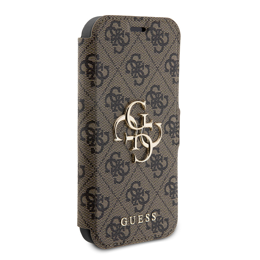 Suojakotelo Apple iPhone 15 Pro Maxille, Guess, 4G Book, Ruskea