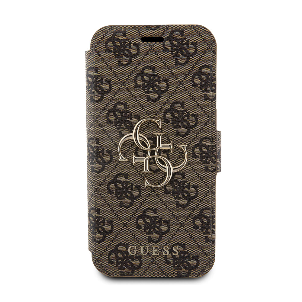 Suojakotelo Apple iPhone 15 Pro Maxille, Guess, 4G Book, Ruskea