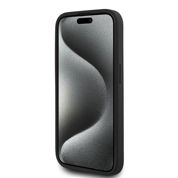 Kotelo Apple iPhone 15 Pro Max:lle, Karl Lagerfeld, Diagonal Quilted Script, Musta