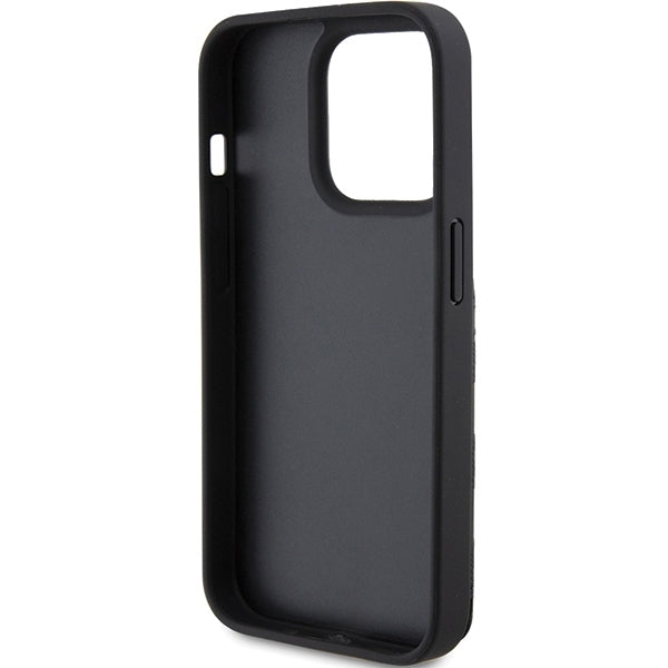 Suojakotelo Apple iPhone 15 Pro Max:lle, Karl Lagerfeld, Saffiano Cardslots and Stand Monogram Choupette, Musta