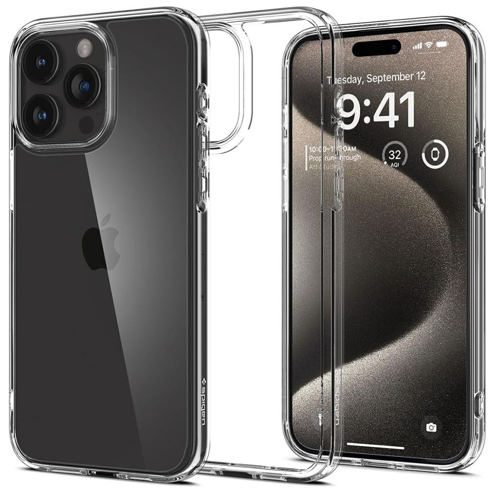 Kotelo Apple iPhone 15 Pro Max:lle, Spigen, Ultra Hybrid, Läpinäkyvä