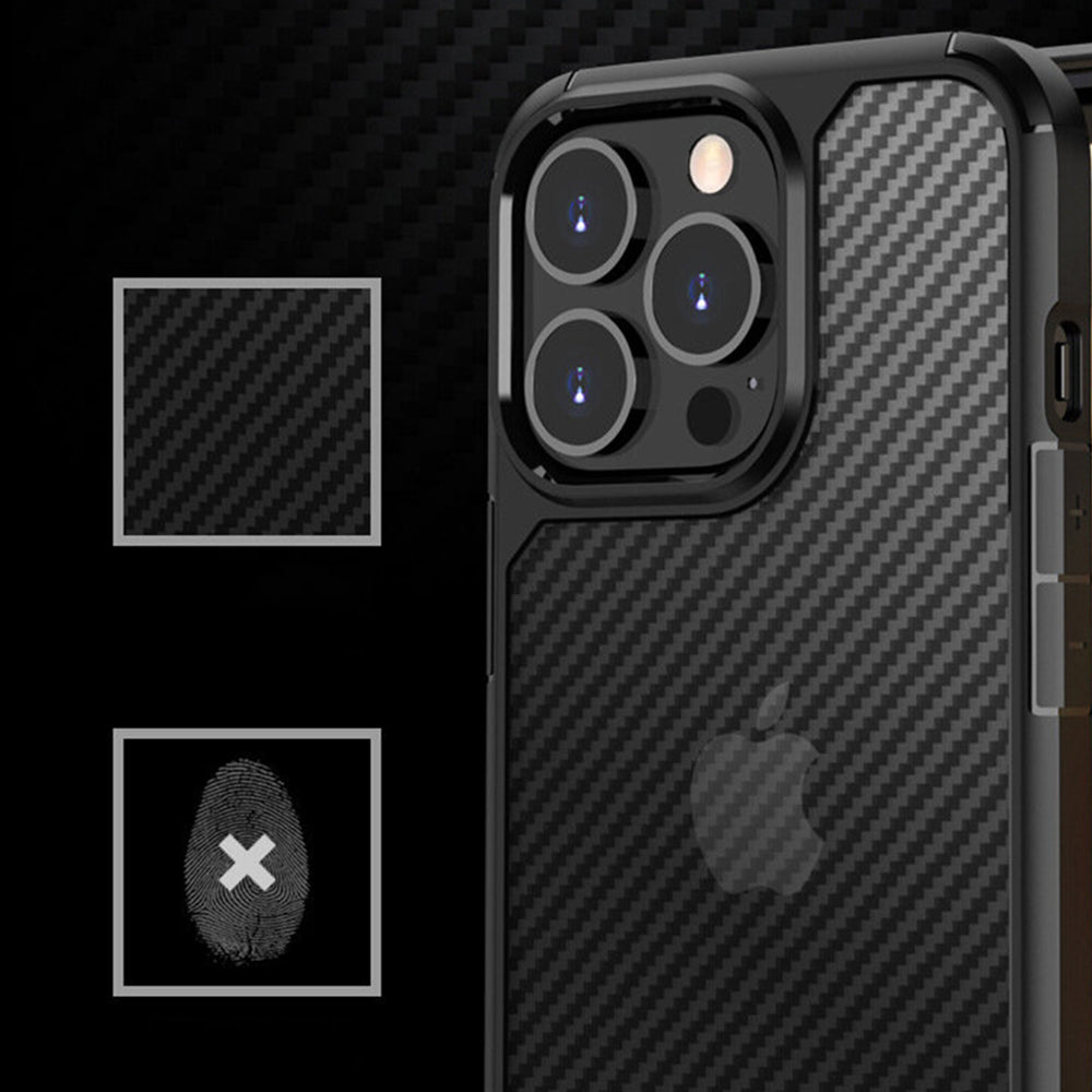 Kotelo Apple iPhone 15 Pro Max, Techsuit, CarbonFuse, Musta
