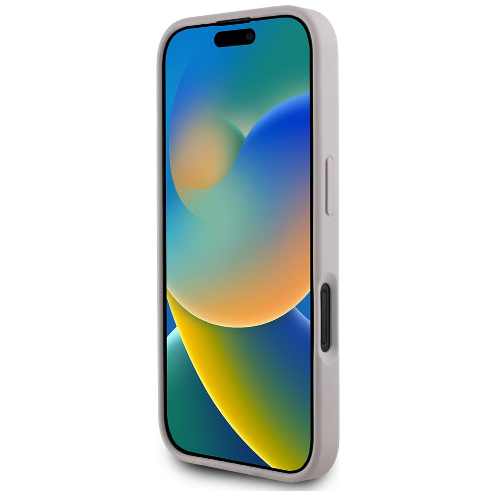 Kotelo Apple iPhone 16:lle, Guess, 4G Grained Roses Big Logo, Violetti