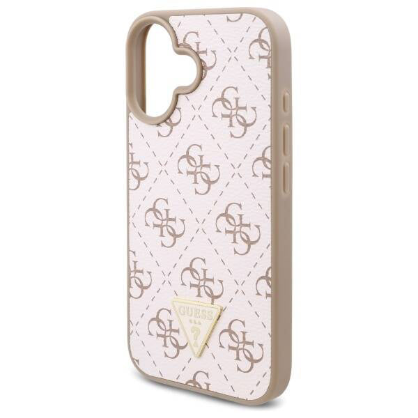 Suojakotelo Apple iPhone 16:lle, Guess, 4G Triangle Logo, Valkoinen