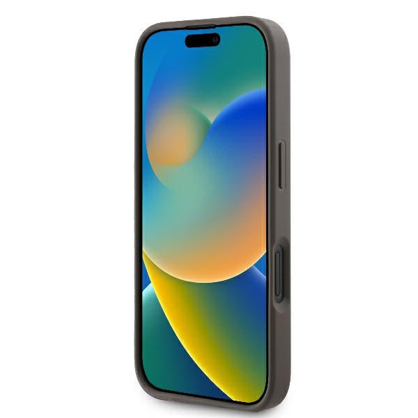 Suojakotelo Apple iPhone 16:lle, Guess, 4G Triangle Strass, Ruskea