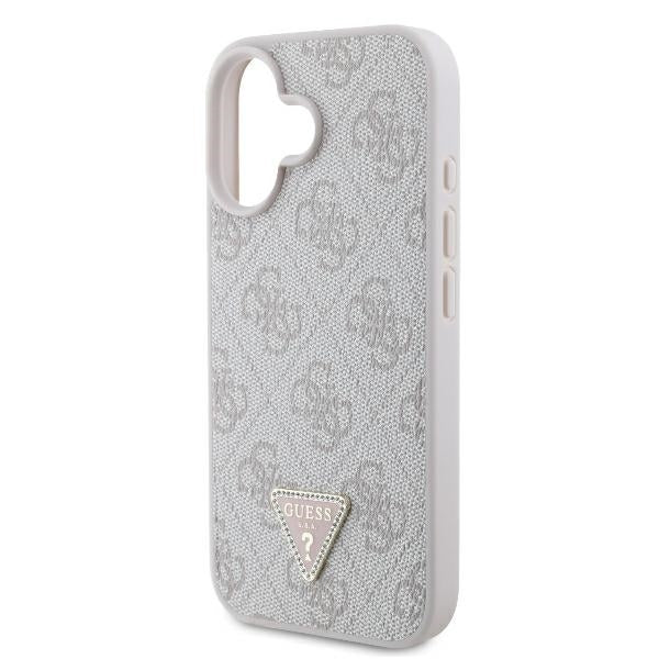 Suojakotelo Apple iPhone 16:lle, Guess, Crossbody 4G Triangle Strass, Sininen